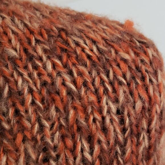 Fur Poncho 100% Dyed Rabbit Fur Lined Knit Outerwear Cardigan - Picture 6 of 9